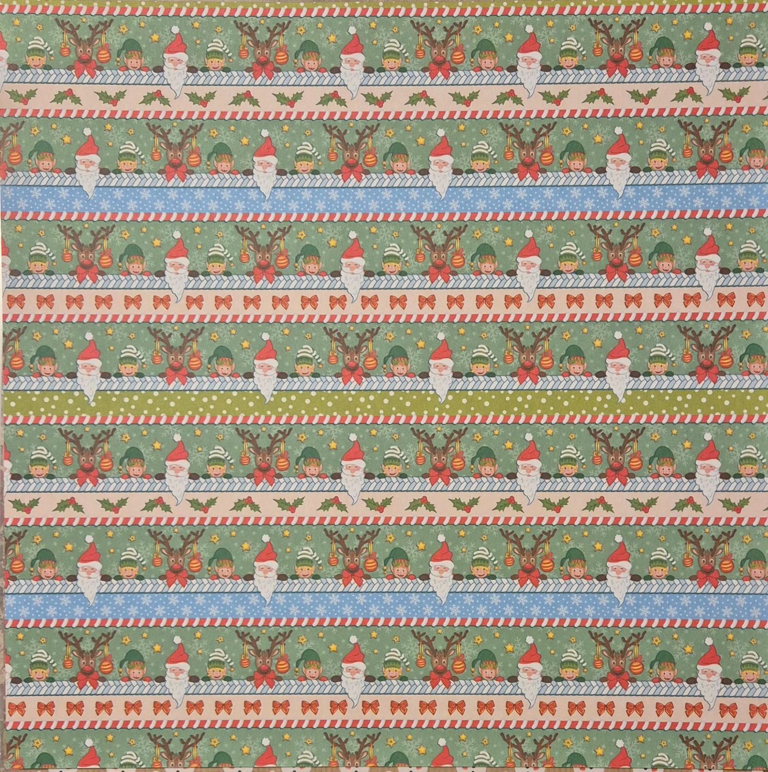 Wichtel und Weihnachtsmänner Scrapbook Papier
