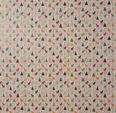 Rehe und Weihnachtsbäume Scrapbook Papier