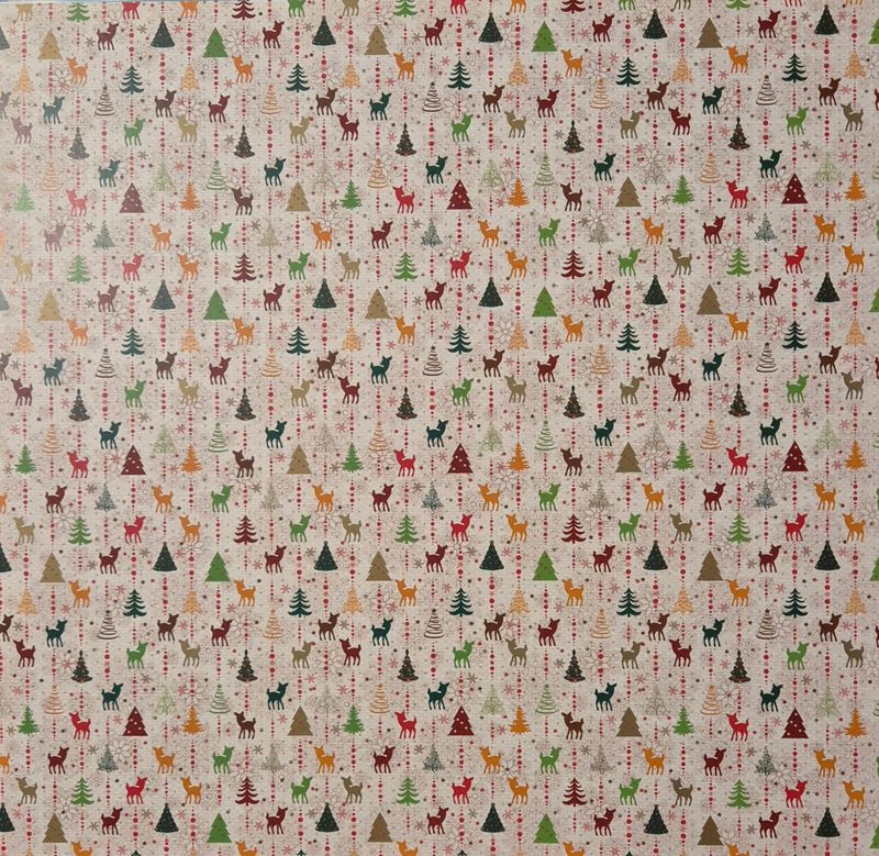 Rehe und Weihnachtsbäume Scrapbook Papier Rehe und Weihnachtsbäume Scrapbook Papier