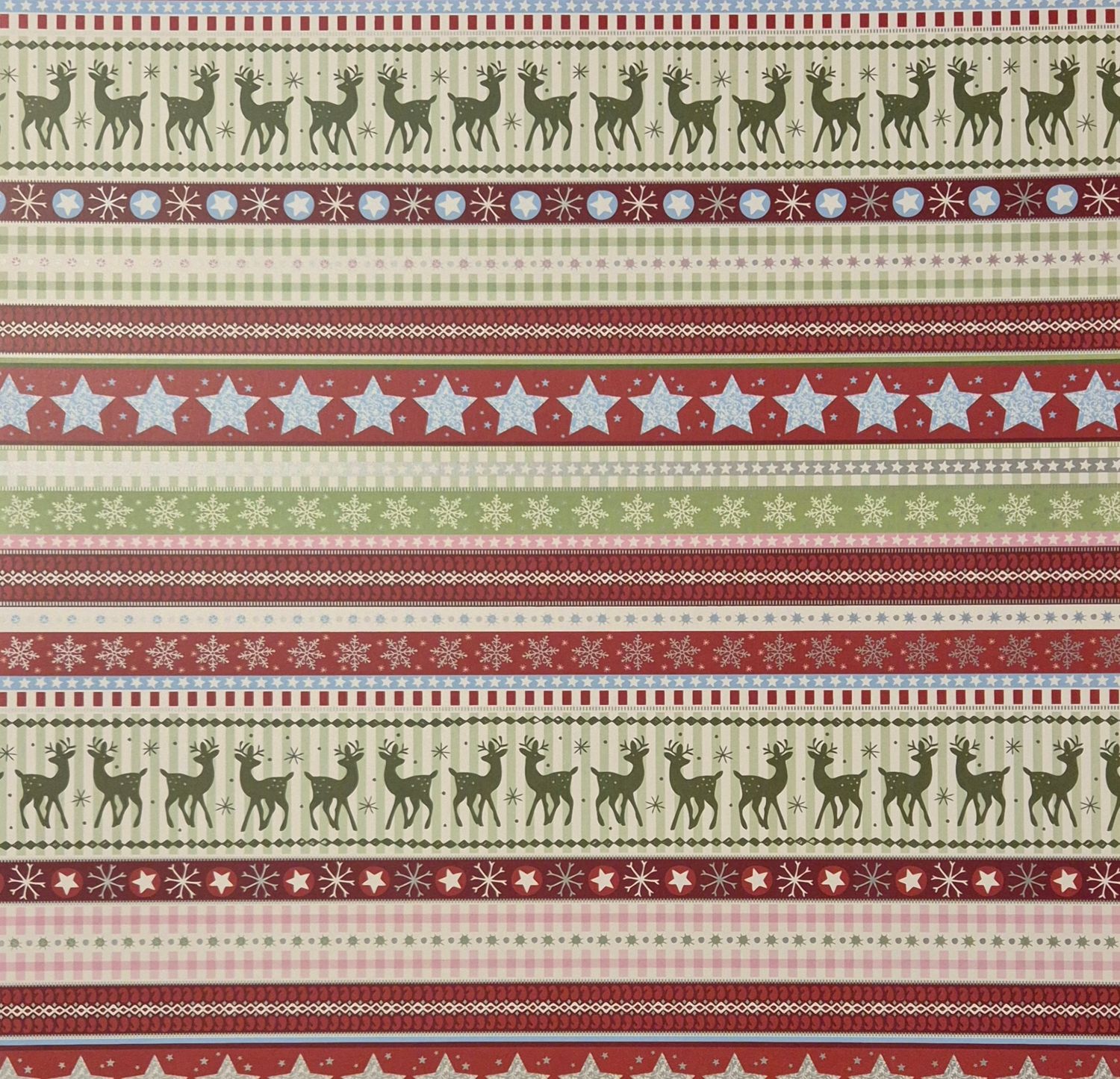 Winterzauber rot/grün Scrapbook Papier