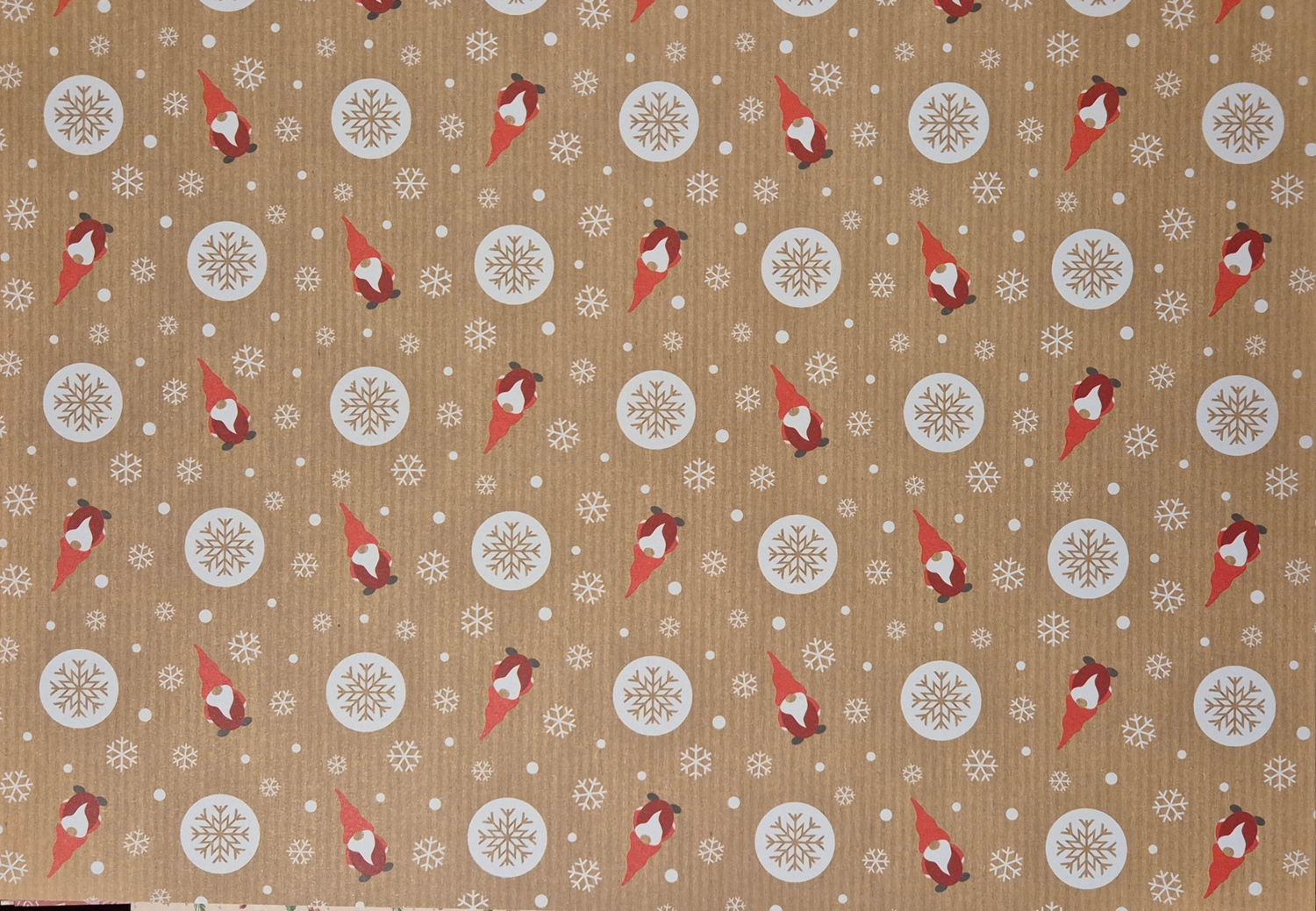 Wichtel und Schneeflocken Scrapbook Papier