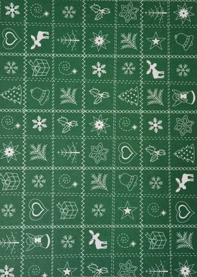 gestickte Weihnachten grün DinA4