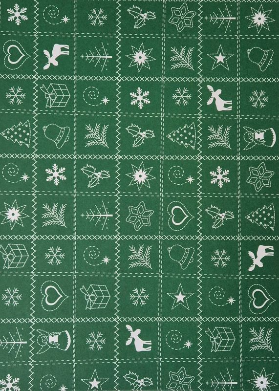gestickte Weihnachten grün DinA4 gestickte Weihnachten grün DinA4