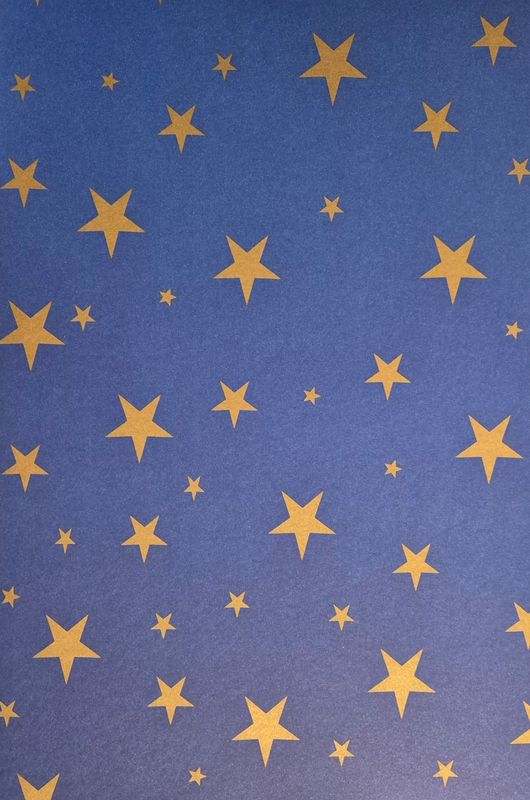 Goldene Sterne auf royal Blauem Grund  DinA4 Goldene Sterne auf royal Blauem Grund  DinA4