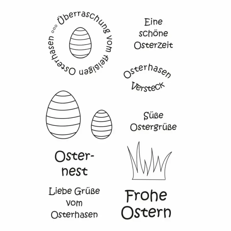 Stempelset Liebe Grüße vom Osterhasen