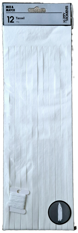 Seidenpapier Quasten weiß