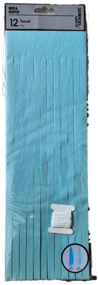 Seidenpapier Quasten hellblau/blau