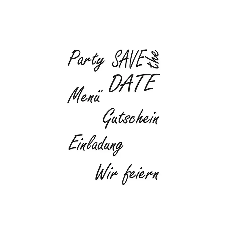 Stempelset  Save the Date 7 teilig
