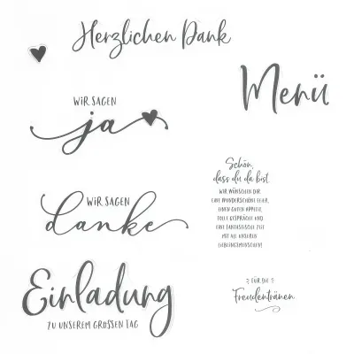 Einladung zu unserer Hochzeit - Stempel und Stanze