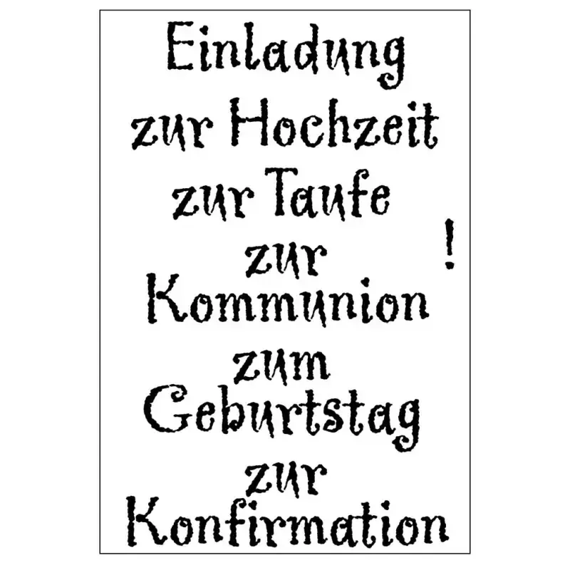 Stempelset  Einladung