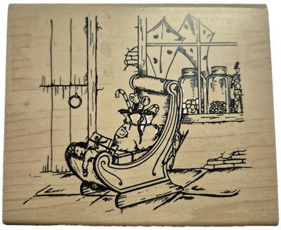 Weihnachtsschlitten - Stempel Weihnachtsschlitten - Stempel