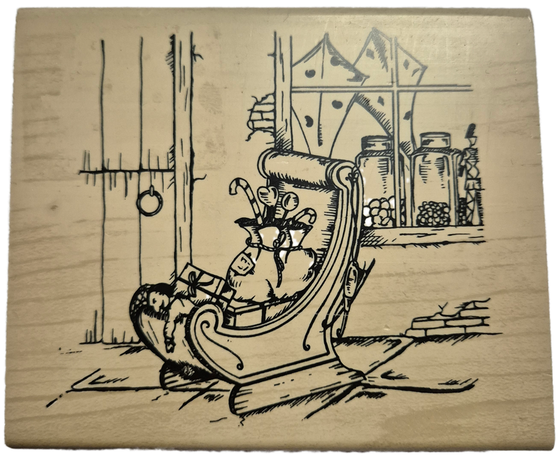 Weihnachtsschlitten - Stempel