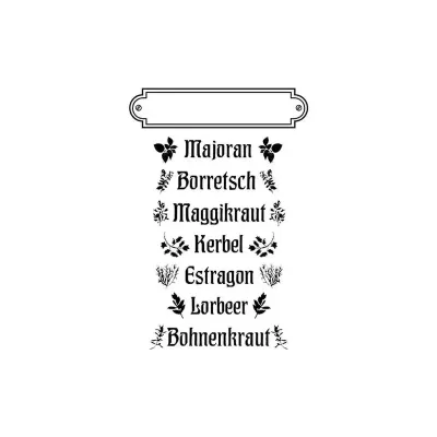 Stempelset Kräuter Majoran Stempelset Kräuter Majoran