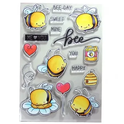 süße Biene Stempelset 17 teilig