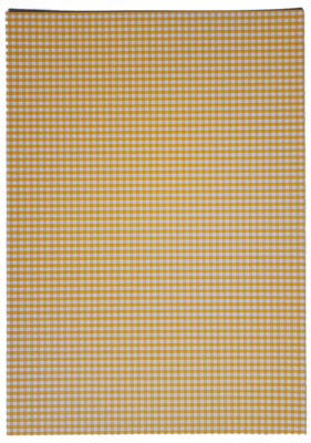 Motivpapier gelb/weiß kariert