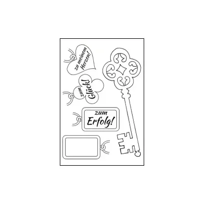 Stempelset Schlüssel 5 teilig Stempelset Schlüssel 5 teilig