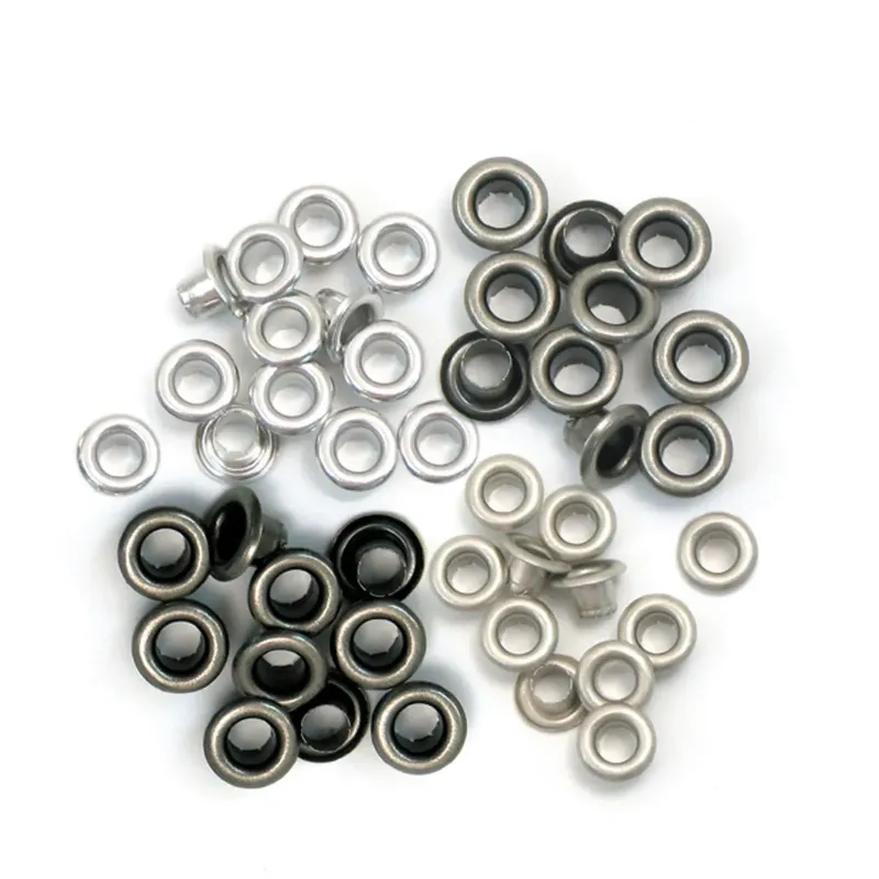 Standard Eyelets Schwarz silber sortiert Standard Eyelets Schwarz silber sortiert