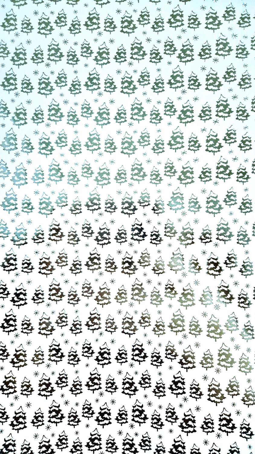 Silber glänzende Tannen Motivpapier Silber glänzende Tannen Motivpapier