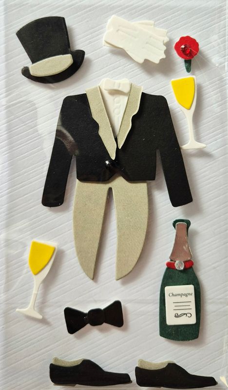 Bräutigam 3 D Sticker