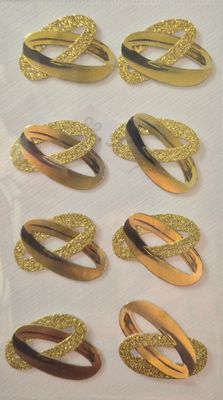 goldene Eheringe 3 D Sticker goldene Eheringe 3 D Sticker