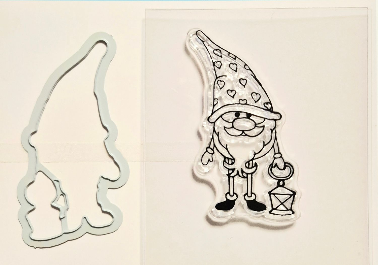 Wichtel mit Laterne Stempel und Stanzen Set