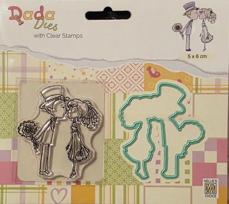 Küssendes Brautpaar Stempel und Stanzen Kombi