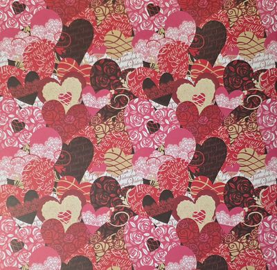 Herzen Rot Scrapbook Papier