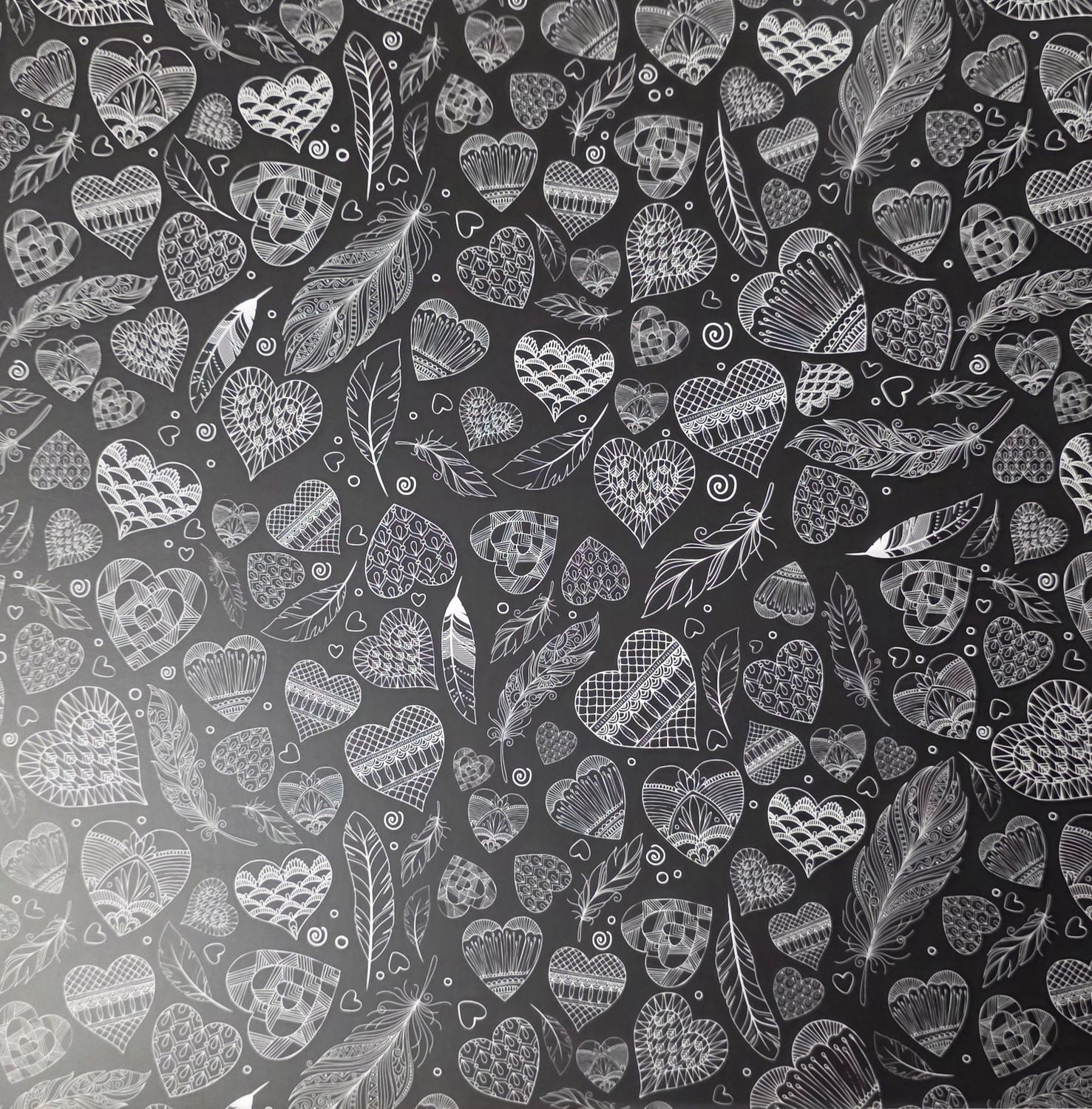 Herzen schwarz weiß