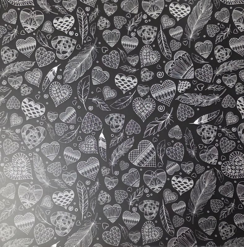 Herzen schwarz weiß