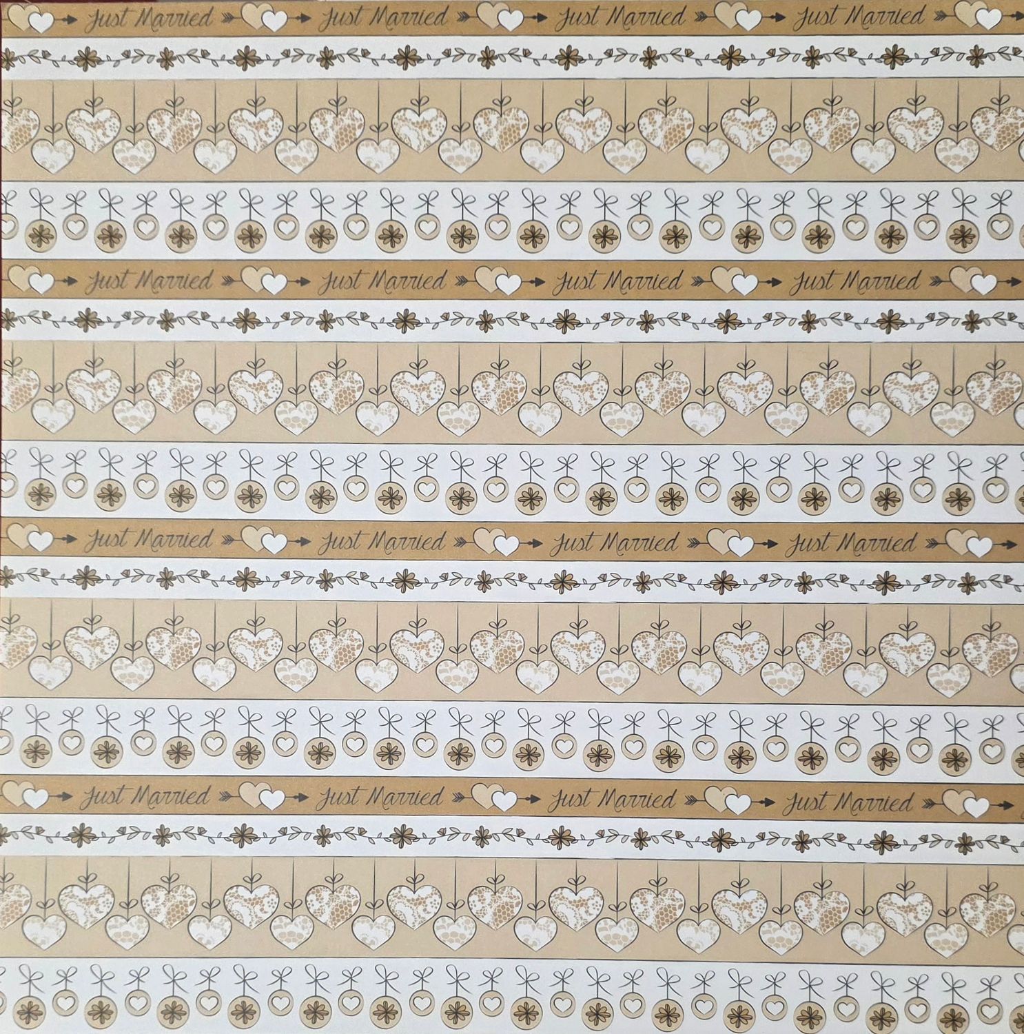 Just Married Scrapbook Papier