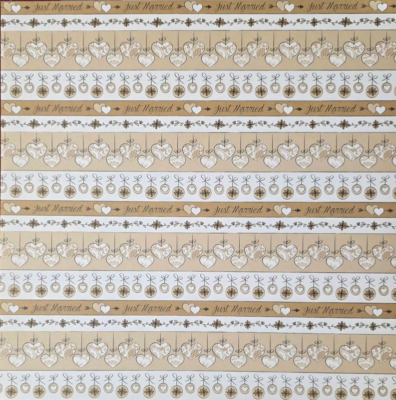 Just Married Scrapbook Papier