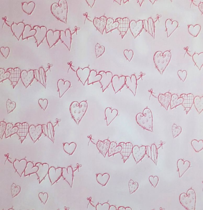 Girlande Herzen Scrapbook Papier