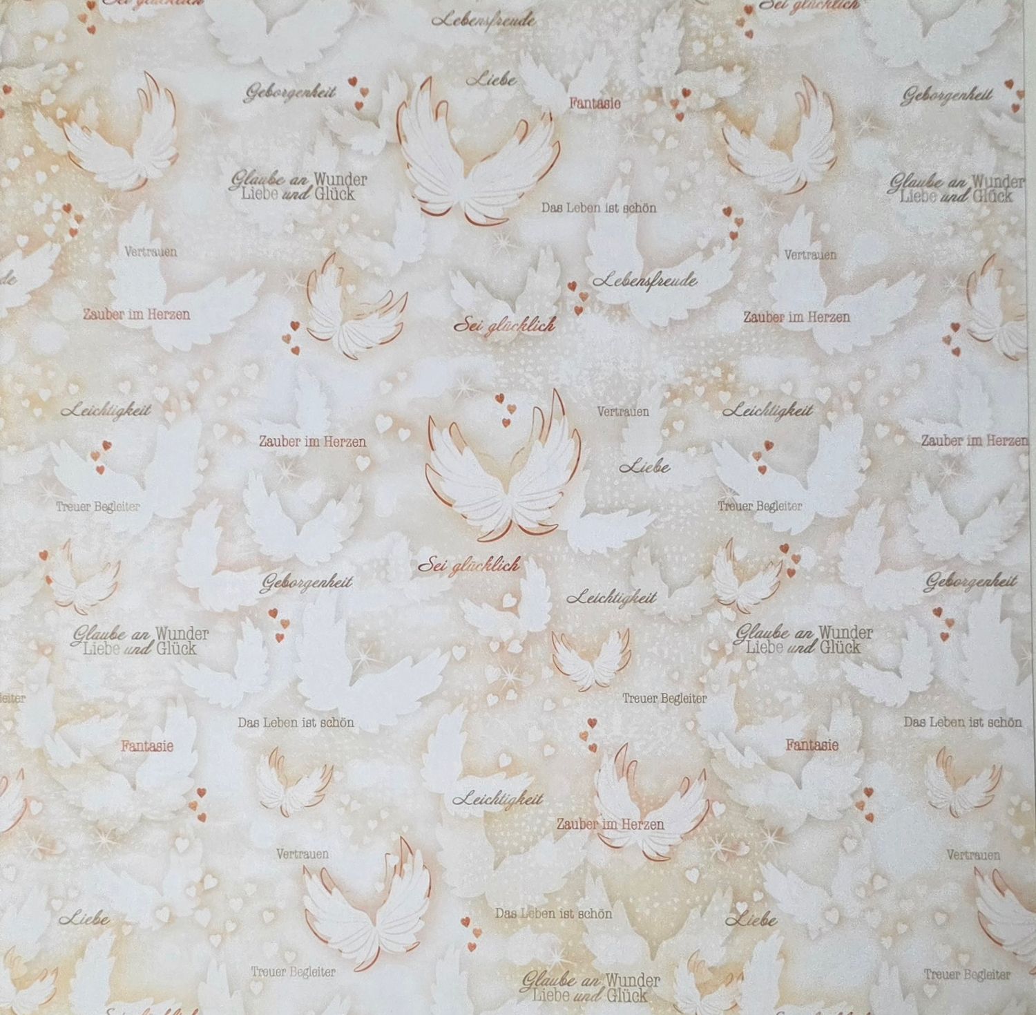 Liebe, Leichtigkeit und Vertrauen Scrapbook Papier