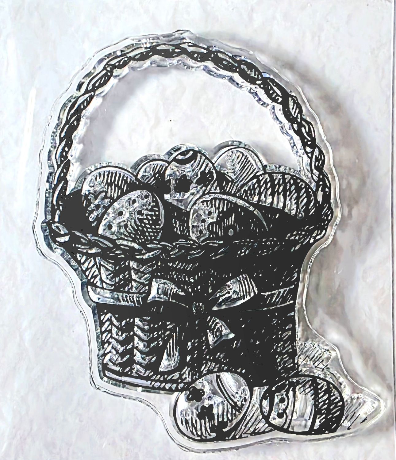 Korb mit Ostereiern Stempel