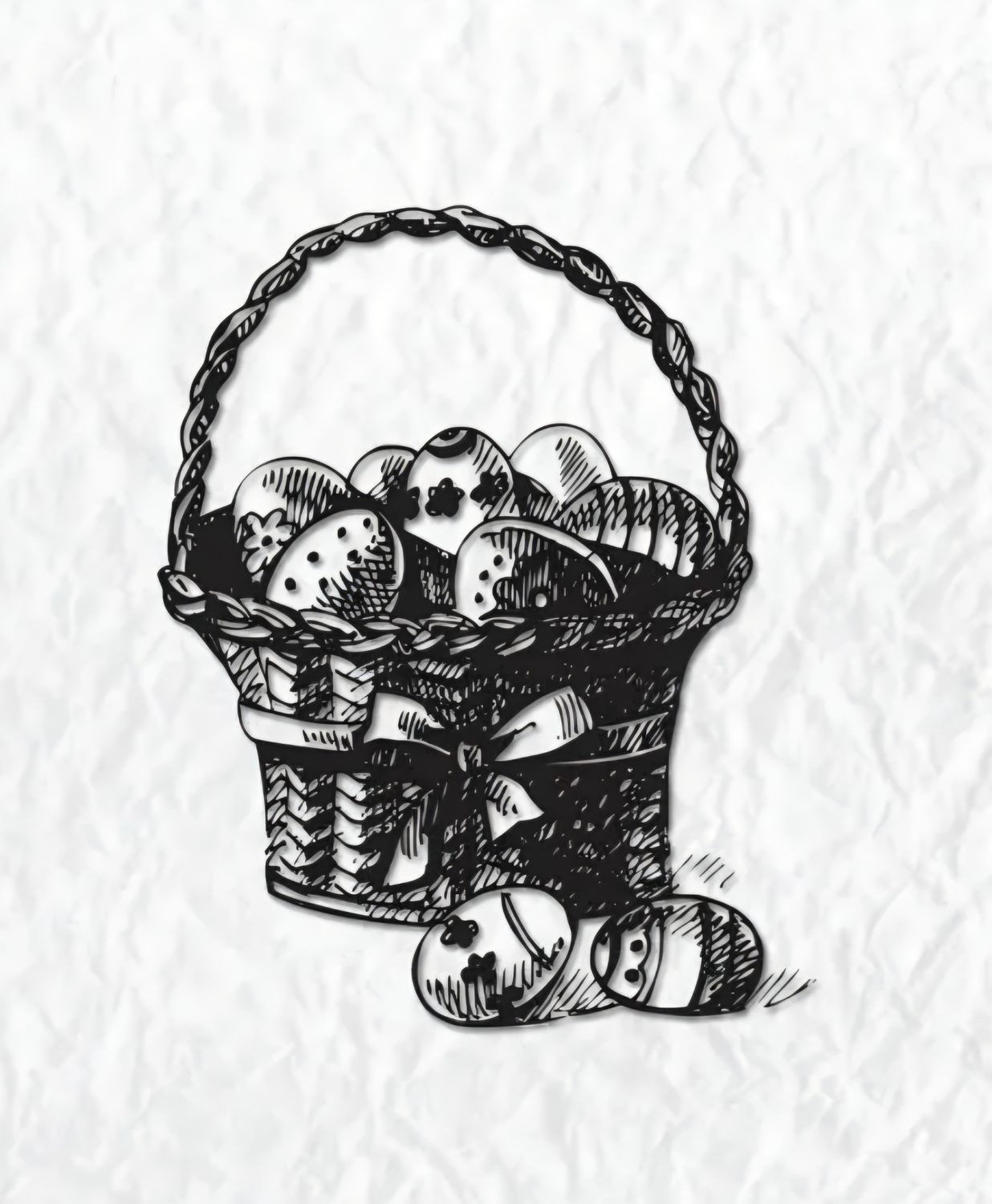 Korb mit Ostereiern Stempel