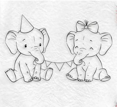 Elefanten Geburtstag Stempel Elefanten Geburtstag Stempel