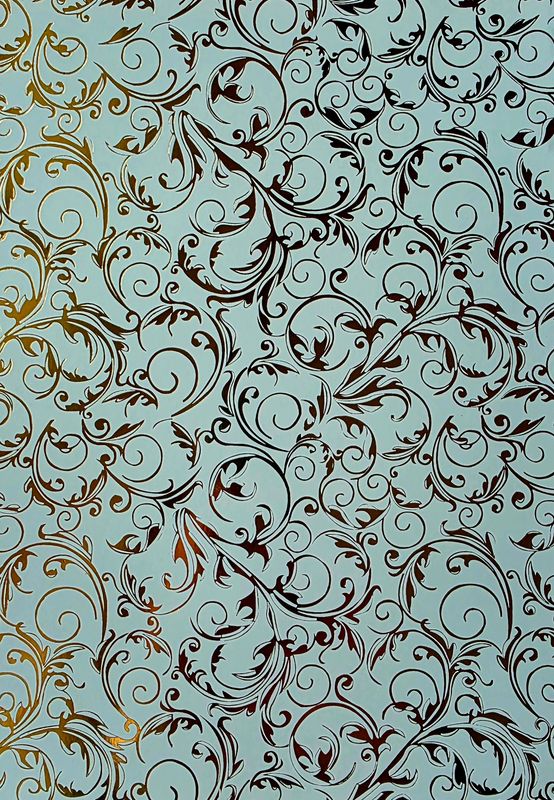 Silk Art Hellblau / Gold foliert Silk Art Hellblau / Gold foliert