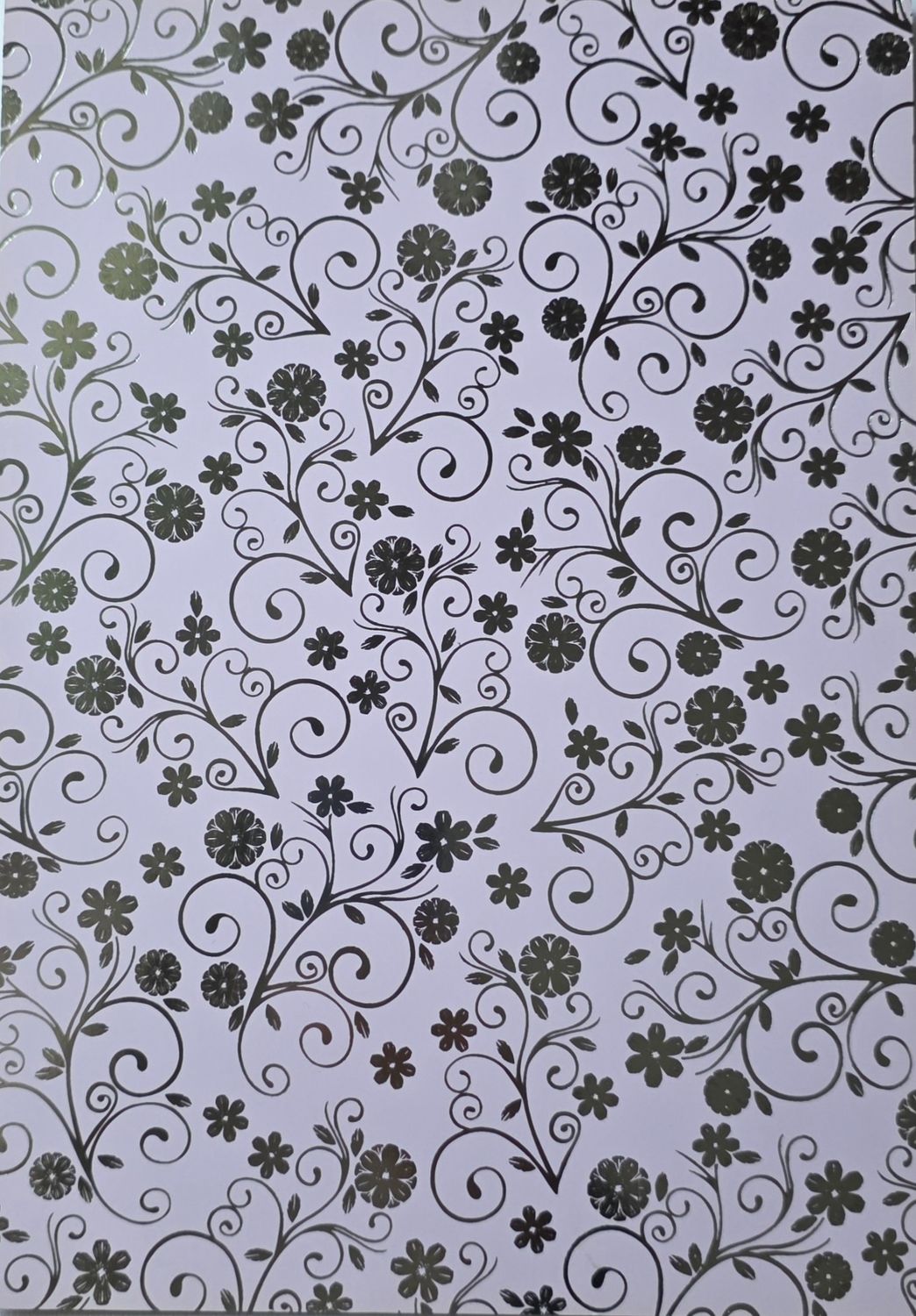 Silk Art Lila / Silber foliert