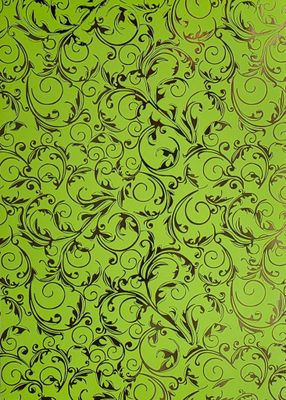 Silk Art Apfelgrün / Gold foliert