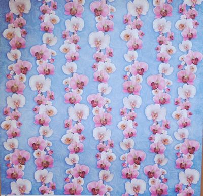 Orchideen mit Glitzer Scrapbook Papier