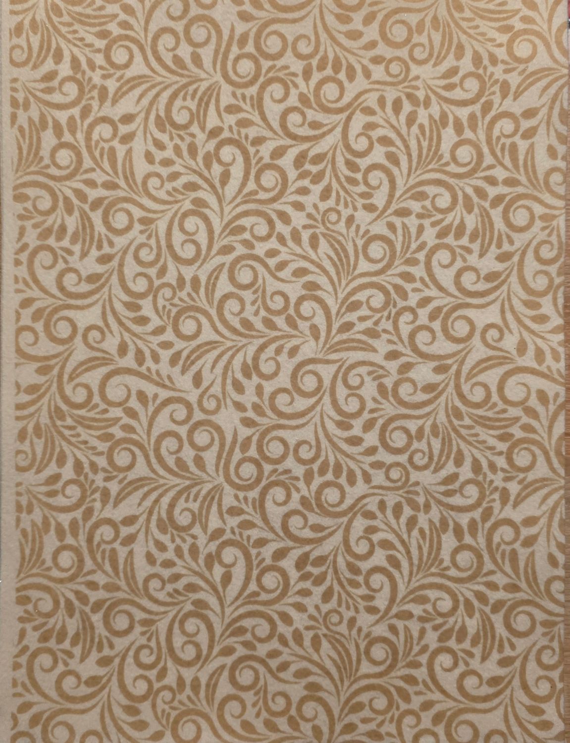 Schnörkel Creme/ Beige Motiv Filz