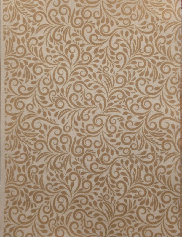 Schnörkel Creme/ Beige Motiv Filz