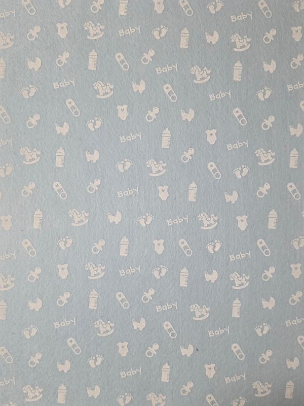 Baby Boy Motiv Filz Blau