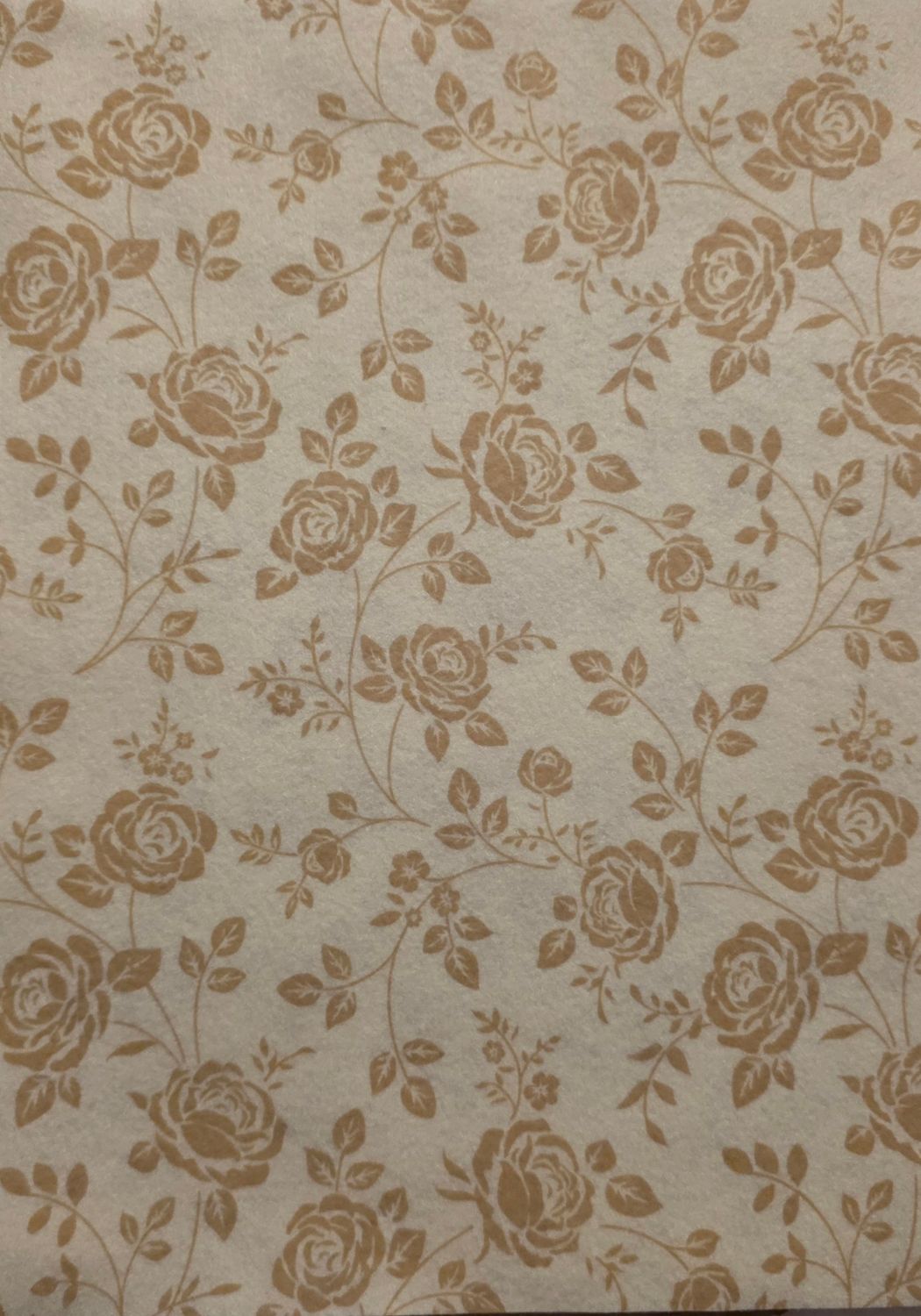 Rosen Creme/Beige Motiv Filz Rosen Creme/Beige Motiv Filz