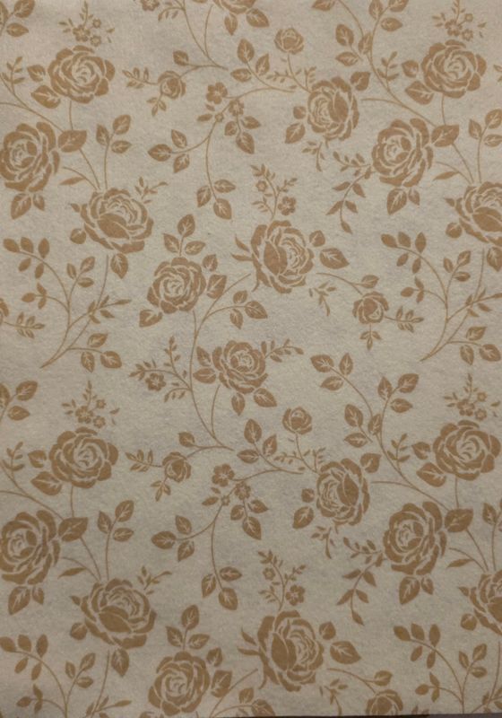Rosen Creme/Beige Motiv Filz