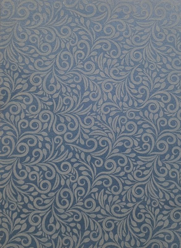 Schnörkel Türkis/Creme Motiv Filz