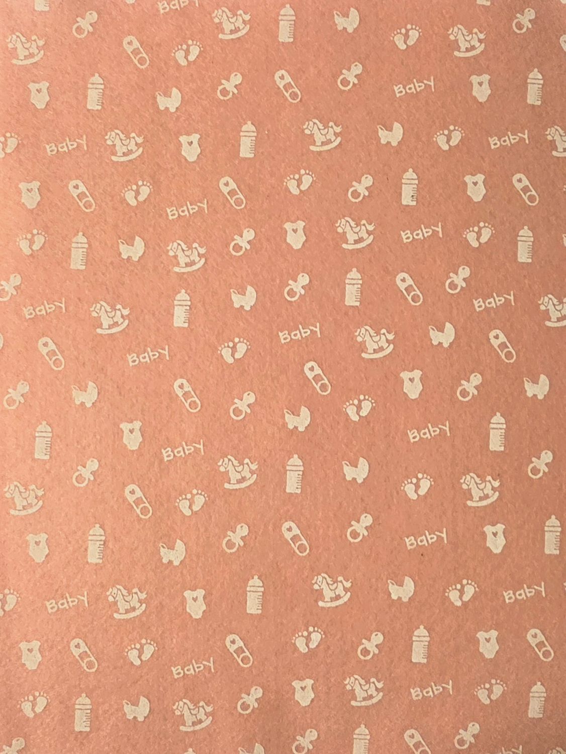 Baby Girl Motiv Filz Rosa