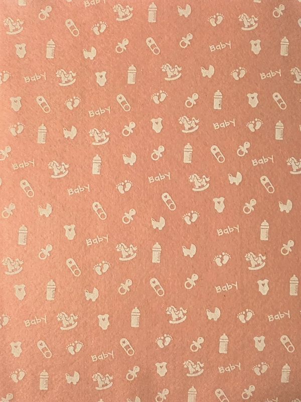 Baby Girl Motiv Filz Rosa