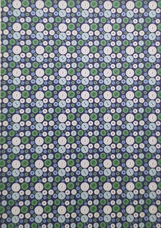 Knöpfe blau grün Motivpapier