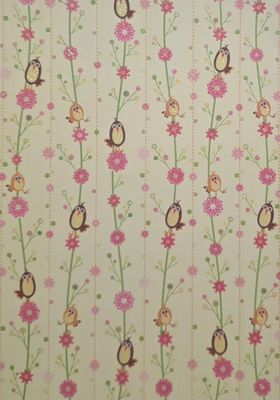 Eulen und Blüten mit Glitter